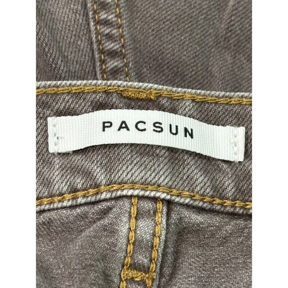 PacSun Brown Wide-Leg Denim Jeans Unisex - Picture 3 of 12
